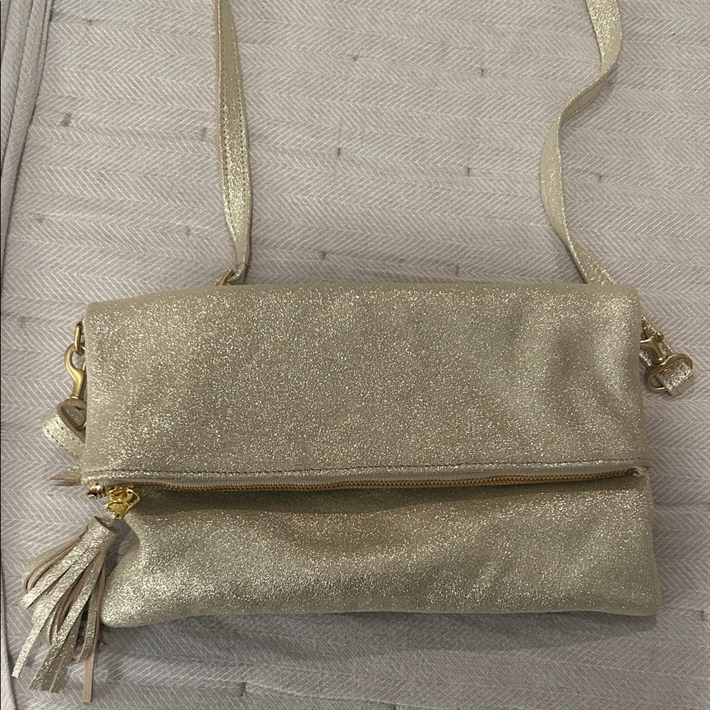 Elegant Gold Women's purse - crossbody or clutch